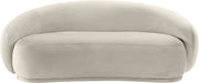 Emery 77" Velvet Upholstered Loveseat in Cream - 44044Cream-L