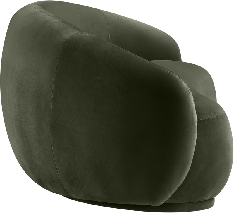 Emery 77" Velvet Upholstered Loveseat in Green - 44044Green-L