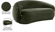 Emery 77" Velvet Upholstered Loveseat in Green - 44044Green-L