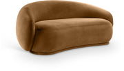 Emery 77" Velvet Upholstered Loveseat in Saddle - 44044Saddle-L