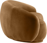 Emery 77" Velvet Upholstered Loveseat in Saddle - 44044Saddle-L