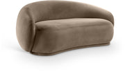 Emery 77" Velvet Upholstered Loveseat in Taupe - 44044Taupe-L