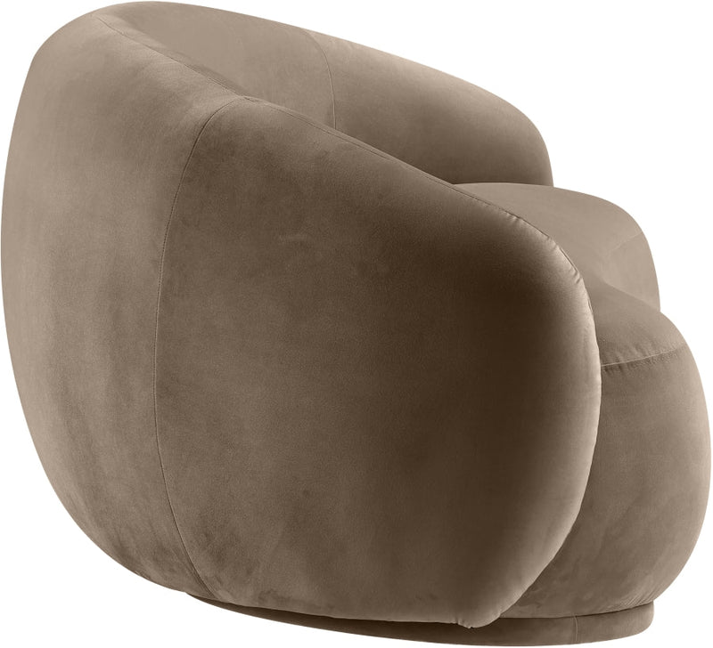 Emery 77" Velvet Upholstered Loveseat in Taupe - 44044Taupe-L