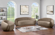 Emery 77" Velvet Upholstered Loveseat in Taupe - 44044Taupe-L