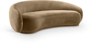 Emery 95" Velvet Upholstered Sofa in Beige - 44044Beige-S
