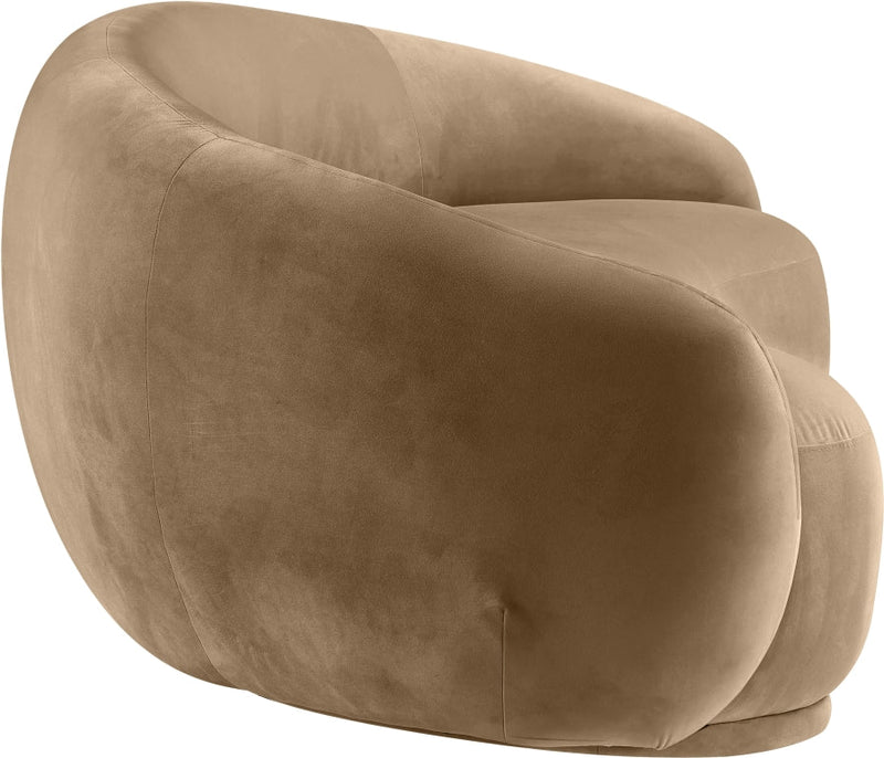 Emery 95" Velvet Upholstered Sofa in Beige - 44044Beige-S