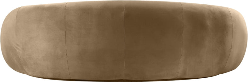 Emery 95" Velvet Upholstered Sofa in Beige - 44044Beige-S
