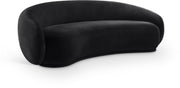 Emery 95" Velvet Upholstered Sofa in Black - 44044Black-S