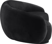 Emery 95" Velvet Upholstered Sofa in Black - 44044Black-S