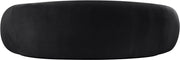 Emery 95" Velvet Upholstered Sofa in Black - 44044Black-S