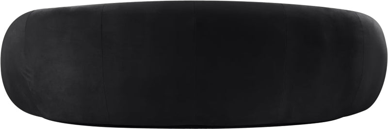 Emery 95" Velvet Upholstered Sofa in Black - 44044Black-S