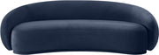 Emery 95" Velvet Upholstered Sofa in Blue - 44044Navy-S