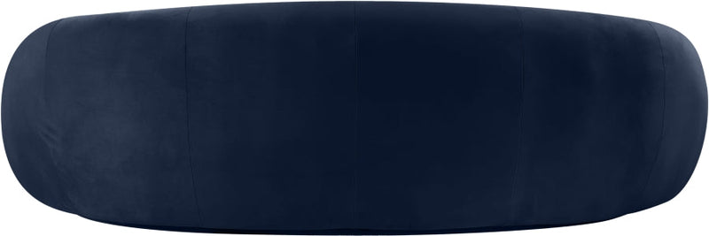 Emery 95" Velvet Upholstered Sofa in Blue - 44044Navy-S