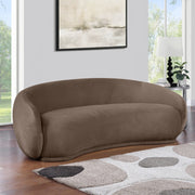 Emery 95" Velvet Upholstered Sofa in Brown - 44044Brown-S