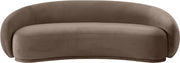 Emery 95" Velvet Upholstered Sofa in Brown - 44044Brown-S