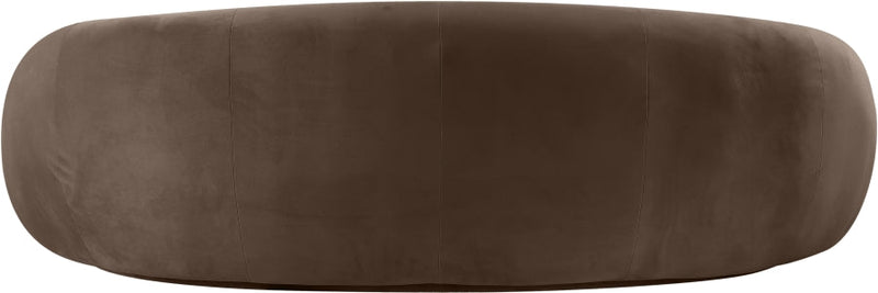 Emery 95" Velvet Upholstered Sofa in Brown - 44044Brown-S