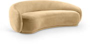 Emery 95" Velvet Upholstered Sofa in Camel - 44044Camel-S
