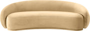 Emery 95" Velvet Upholstered Sofa in Camel - 44044Camel-S