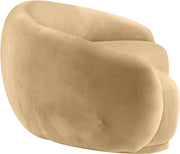 Emery 95" Velvet Upholstered Sofa in Camel - 44044Camel-S