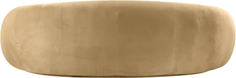 Emery 95" Velvet Upholstered Sofa in Camel - 44044Camel-S