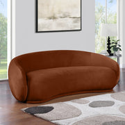 Emery 95" Velvet Upholstered Sofa in Cognac - 44044Cognac-S
