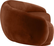 Emery 95" Velvet Upholstered Sofa in Cognac - 44044Cognac-S