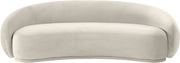 Emery 95" Velvet Upholstered Sofa in Cream - 44044Cream-S