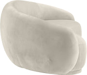 Emery 95" Velvet Upholstered Sofa in Cream - 44044Cream-S