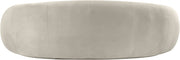 Emery 95" Velvet Upholstered Sofa in Cream - 44044Cream-S