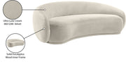 Emery 95" Velvet Upholstered Sofa in Cream - 44044Cream-S