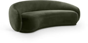 Emery 95" Velvet Upholstered Sofa in Green - 44044Green-S