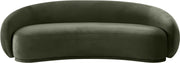 Emery 95" Velvet Upholstered Sofa in Green - 44044Green-S