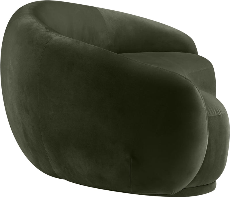 Emery 95" Velvet Upholstered Sofa in Green - 44044Green-S
