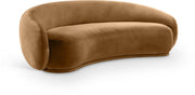 Emery 95" Velvet Upholstered Sofa in Saddle - 44044Saddle-S