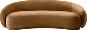 Emery 95" Velvet Upholstered Sofa in Saddle - 44044Saddle-S