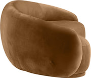 Emery 95" Velvet Upholstered Sofa in Saddle - 44044Saddle-S