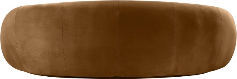 Emery 95" Velvet Upholstered Sofa in Saddle - 44044Saddle-S