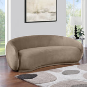 Emery 95" Velvet Upholstered Sofa in Taupe - 44044Taupe-S