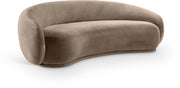 Emery 95" Velvet Upholstered Sofa in Taupe - 44044Taupe-S