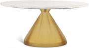 Emery Marble Top And Steel Base Coffee Table in White - 285-CT