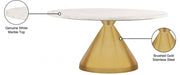 Emery Marble Top And Steel Base Coffee Table in White - 285-CT