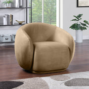 Emery Velvet Upholstered Accent Chair in Beige - 44044Beige-C