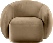 Emery Velvet Upholstered Accent Chair in Beige - 44044Beige-C