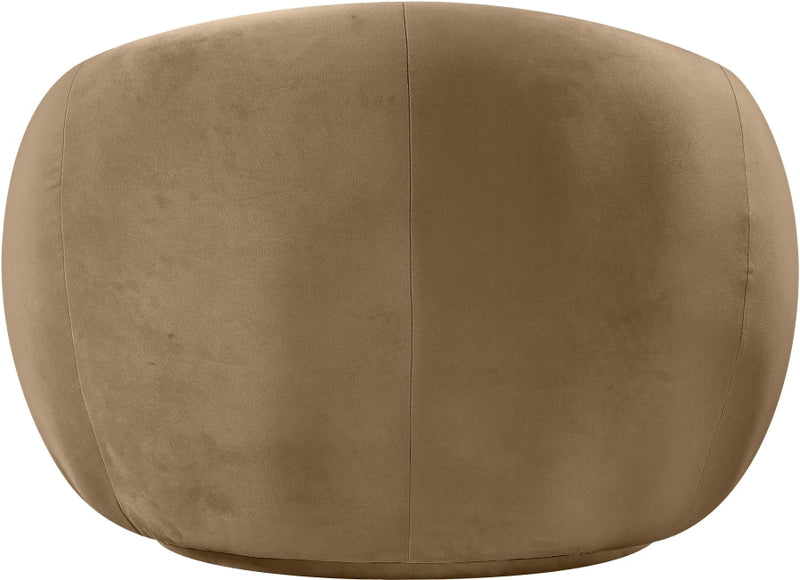 Emery Velvet Upholstered Accent Chair in Beige - 44044Beige-C