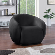 Emery Velvet Upholstered Accent Chair in Black - 44044Black-C
