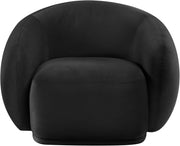 Emery Velvet Upholstered Accent Chair in Black - 44044Black-C