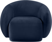 Emery Velvet Upholstered Accent Chair in Blue - 44044Navy-C