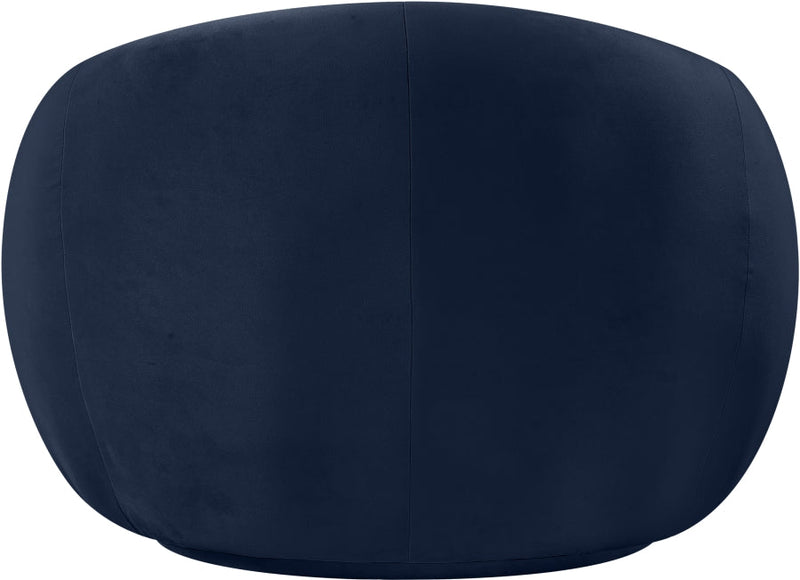 Emery Velvet Upholstered Accent Chair in Blue - 44044Navy-C