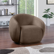 Emery Velvet Upholstered Accent Chair in Brown - 44044Brown-C