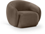 Emery Velvet Upholstered Accent Chair in Brown - 44044Brown-C